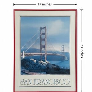 Vintage San Francisco Golden Gate Bridge Framed Art